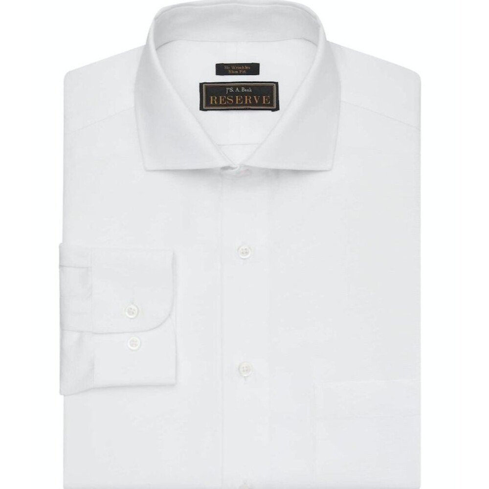 Jos. A.Bank Reserve Collection Slim Fit Cutaway Collar White Dress Shirt 15.5x32